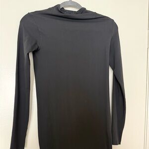SKIMS Black Long Sleeve Mock Neck Top